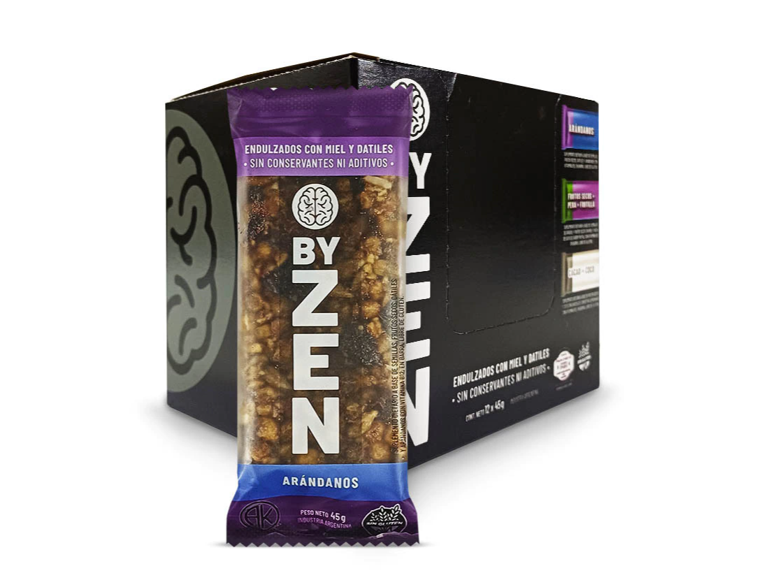 ByZen Barra Semillas Frutos Dátiles y Arándanos Caja x 12u