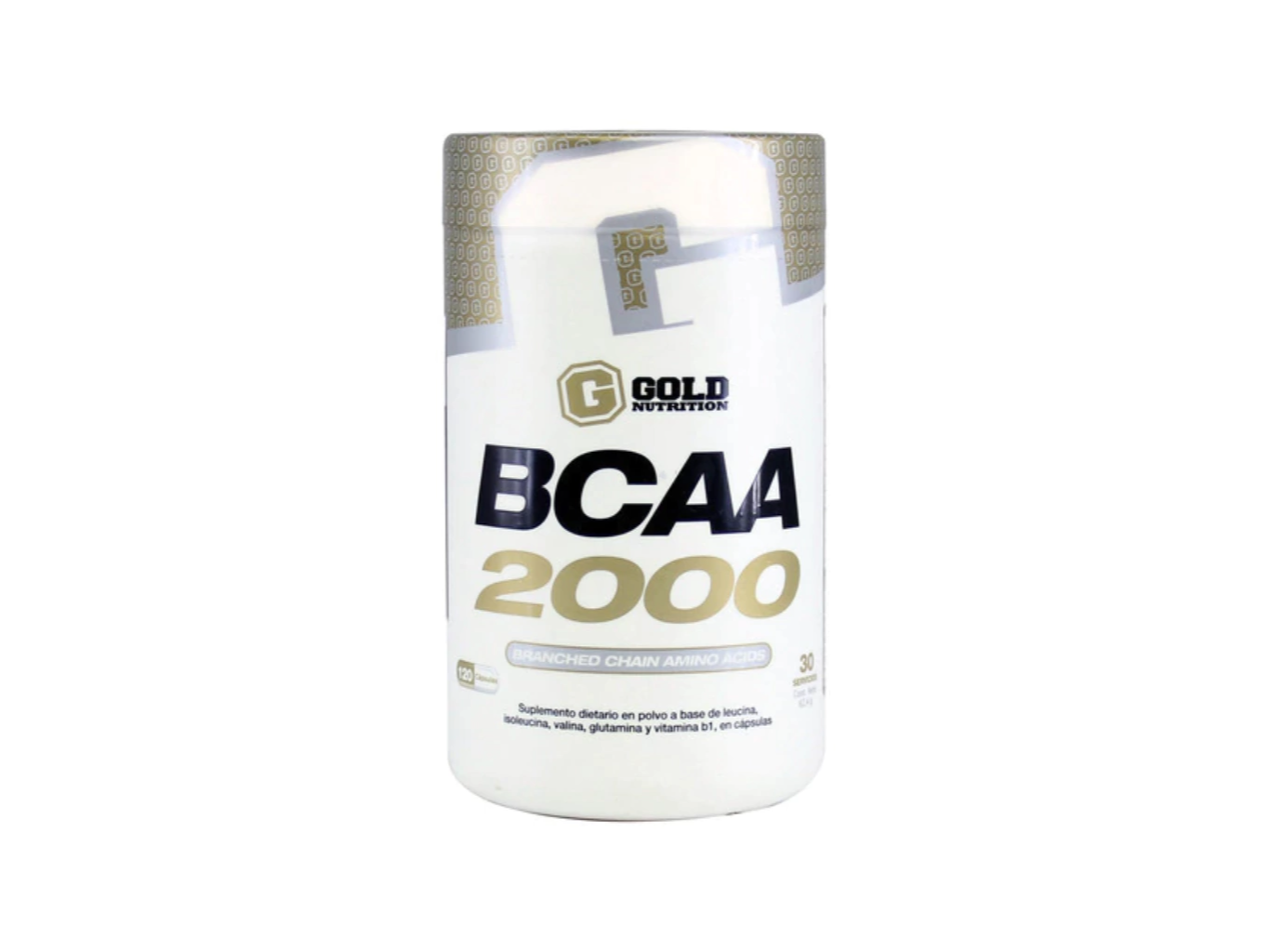 Bcaa 2000 Gold Nutrition Aminoácidos Ramificados 120 Tab Sabor Sin Sabor
