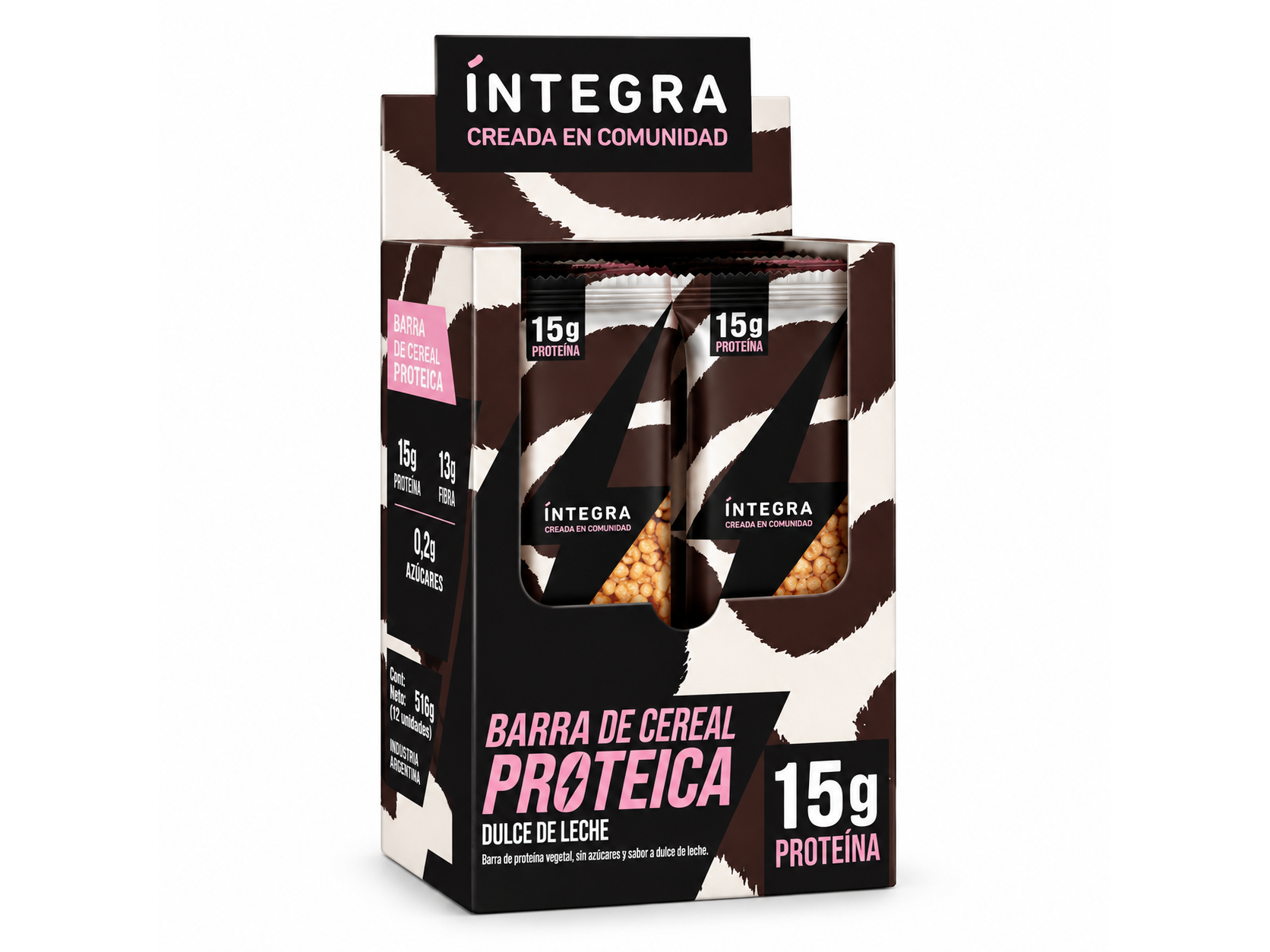 CAJA INTEGRA Barra Proteica DULCE DE LECHE Caja 10 Unidades