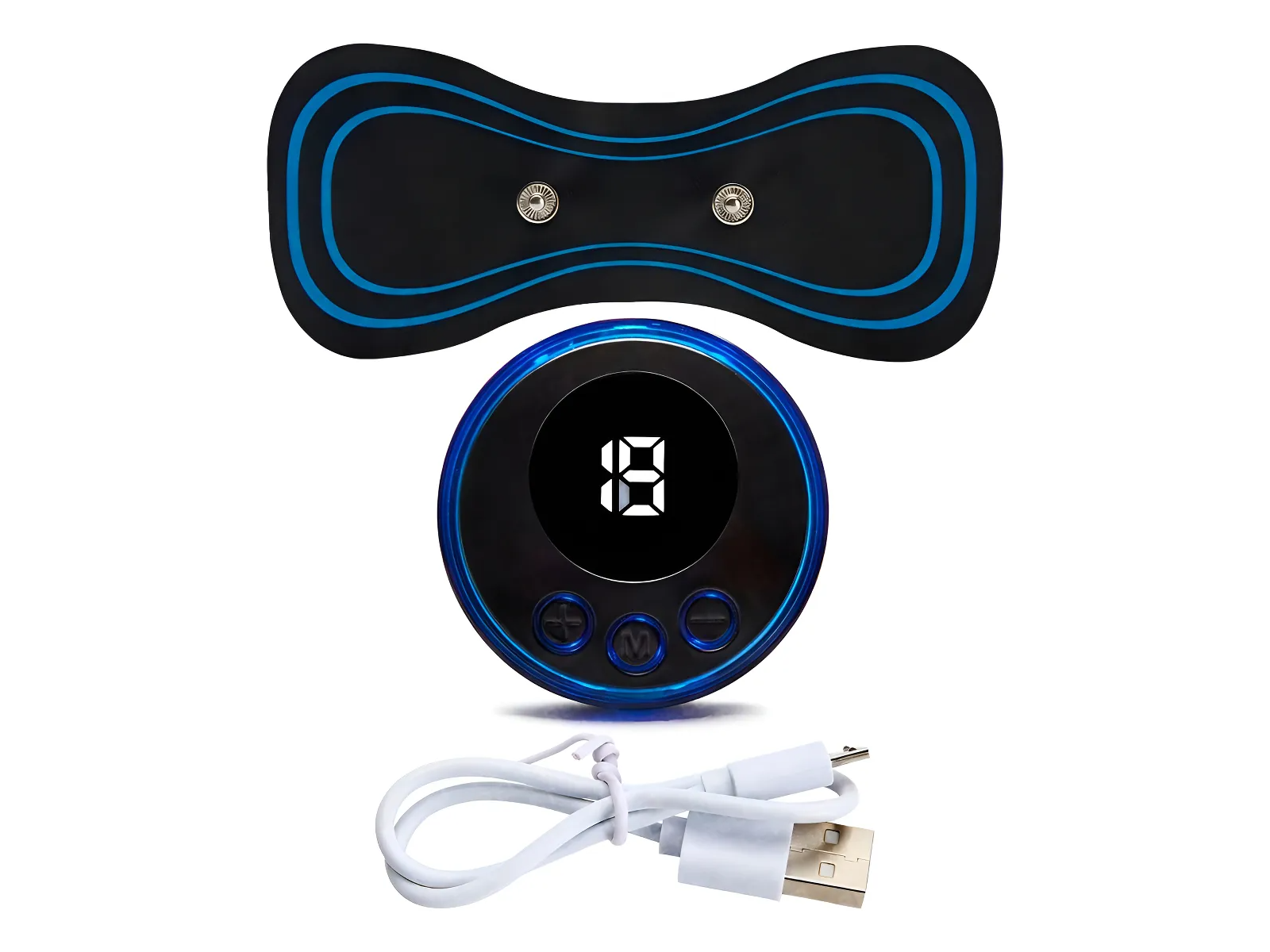 Mini Masajeador Portátil Recargable Para El Dolor De Cuello Negro