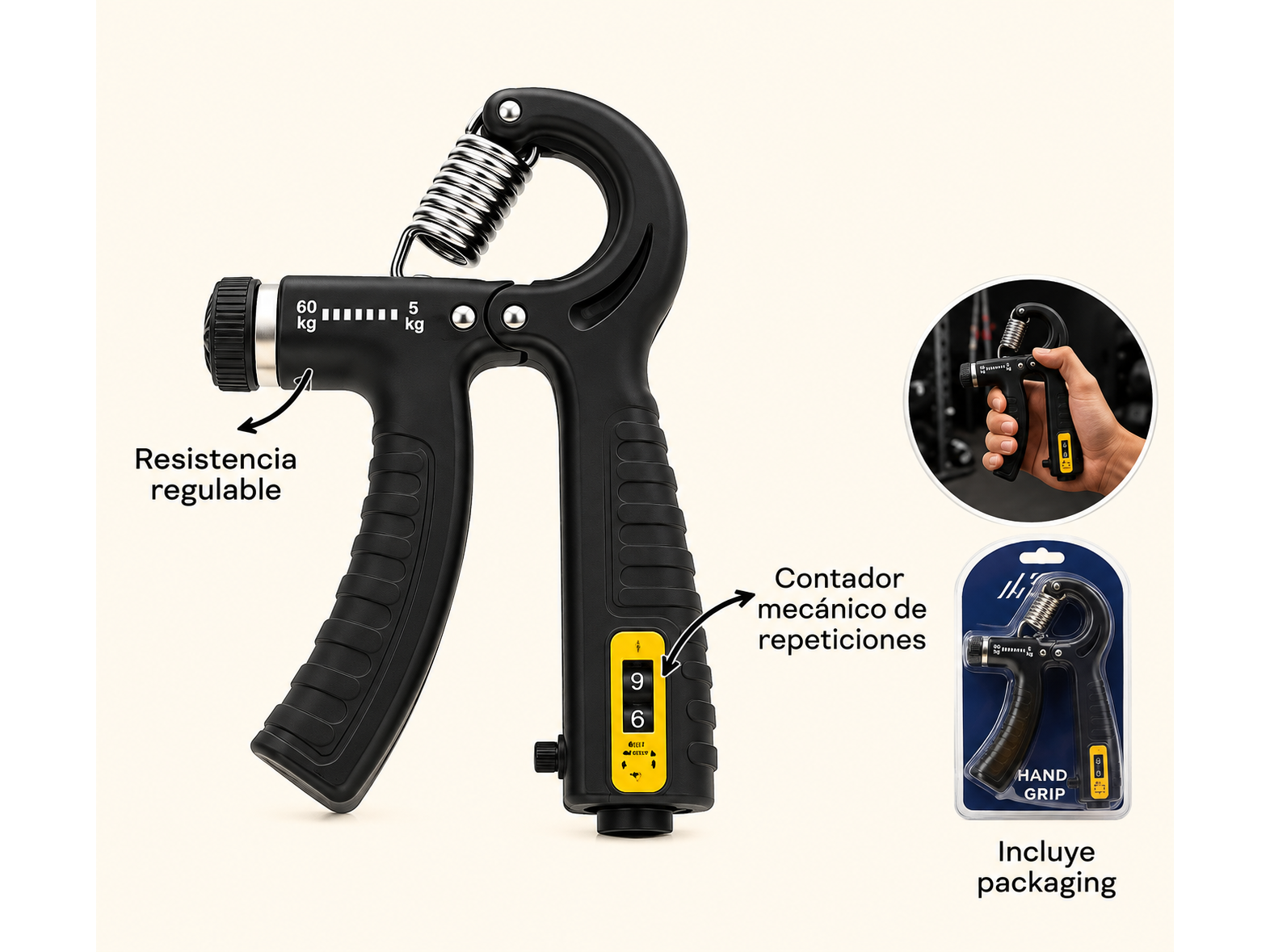 Handgrip regulable