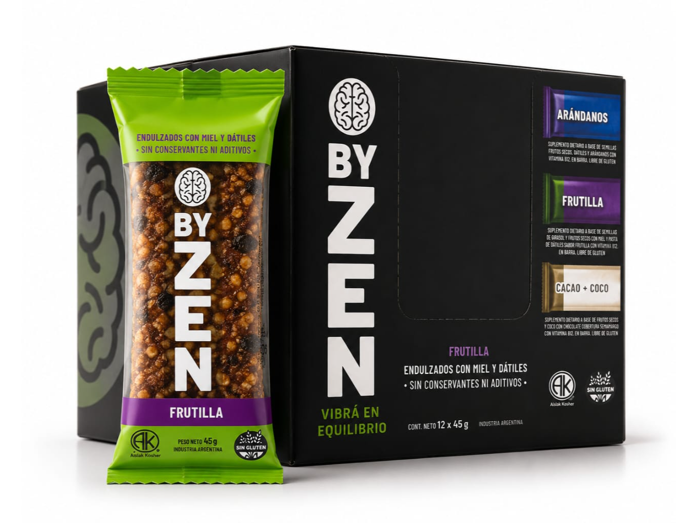 ByZen Barra Semillas Frutos Dátiles Frutillas y Pera Caja x 12u