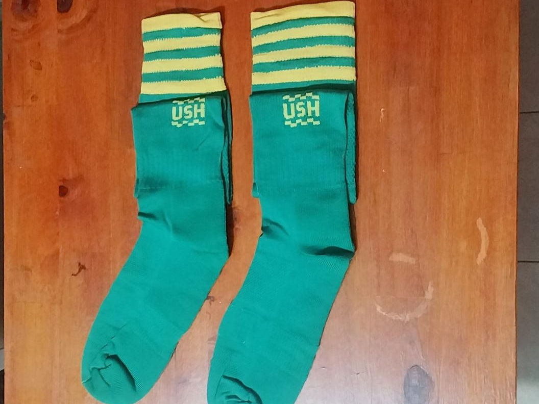 MEDIA USH ADULTO VERDE Y AMARILLO