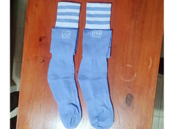 MEDIA USH ADULTO CELESTE Y BLANCA