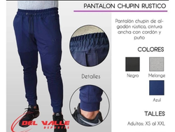 USH PANTALON CHUPIN RUSTICO DE  ALGODON CON PUÑOS