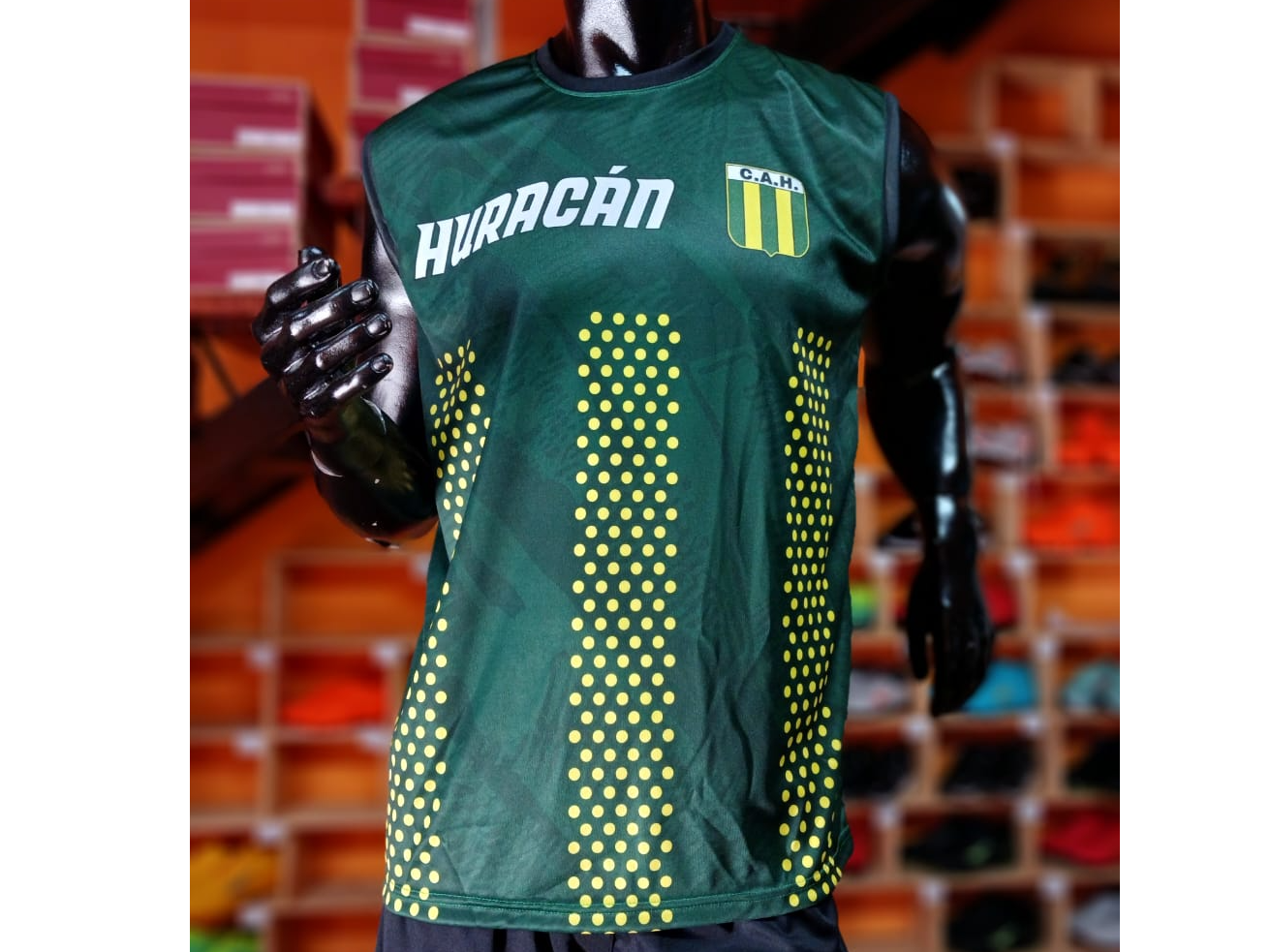 MUSCULOSA DE HURACAN VERDE OSCURO