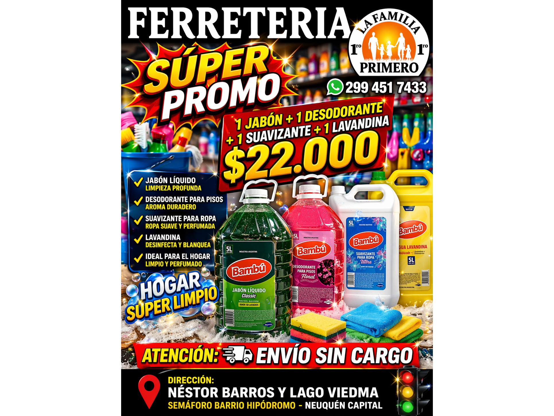 Jabon suavizante lavandina y desosdorante