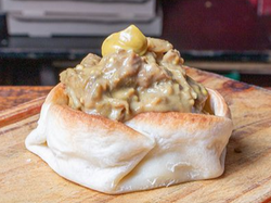 Canastita Carne a la Mostaza