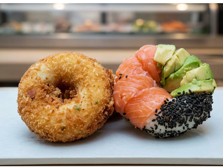 Donas de sushi miden 7,5 cm , vienen 2