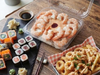 Combo 17: 20 sushi rabas y box de langostinos