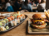 Combo 1: 10 sushi y burger doble