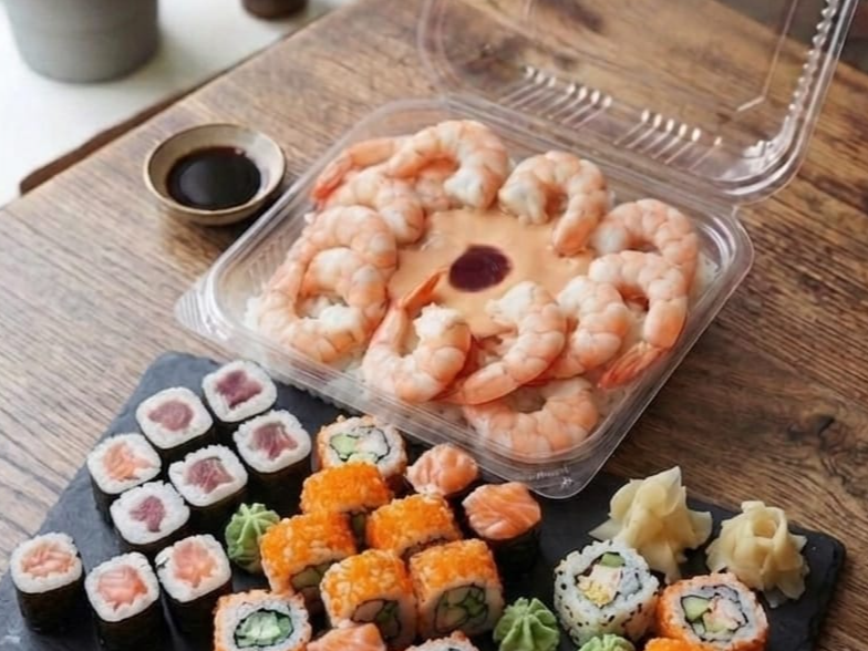 Combo 23: 30 sushi y box de langostinos