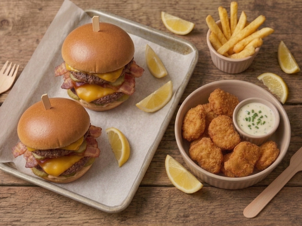 Combo 9: 2 burgers dobles y nuggets