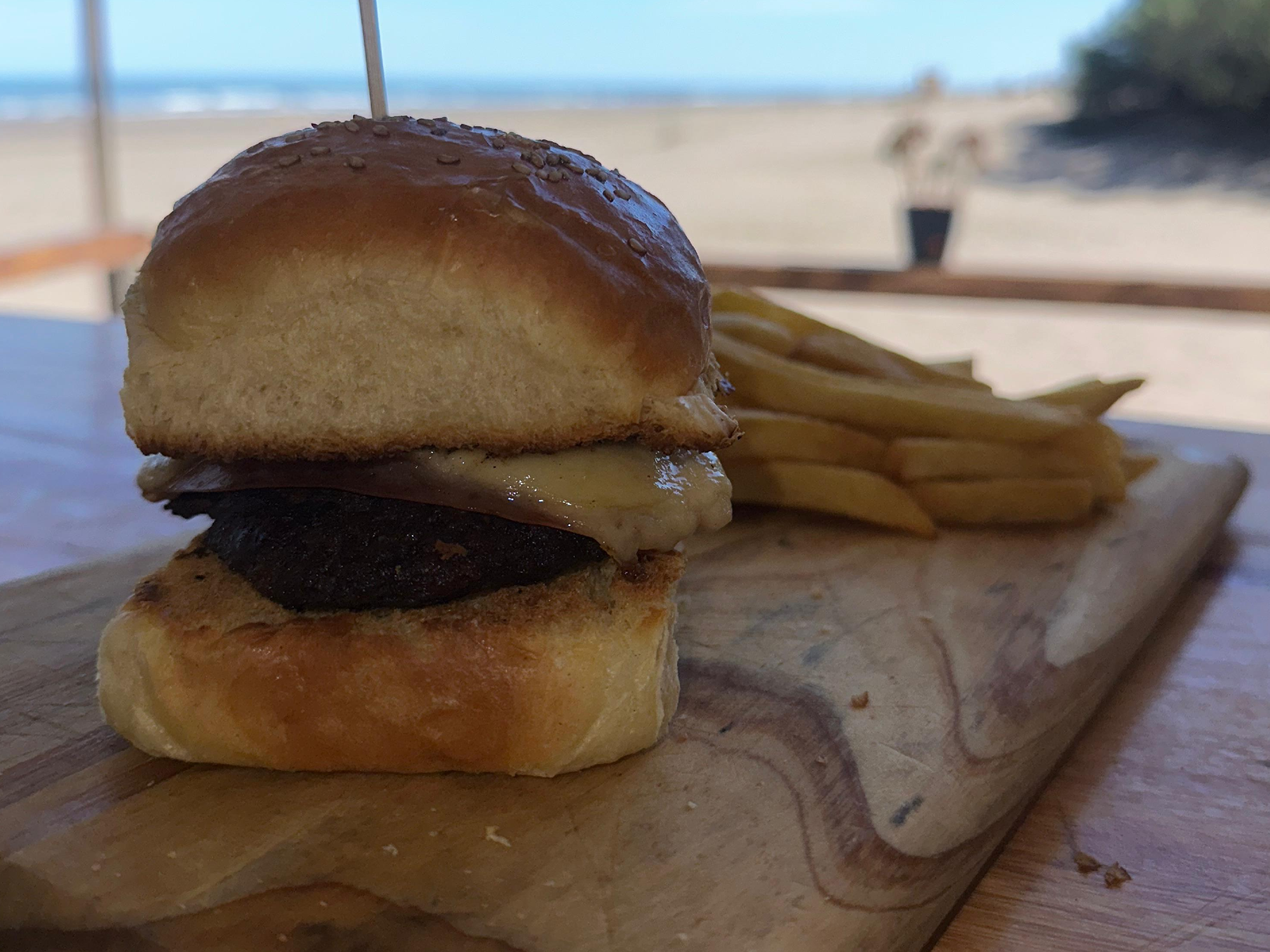 Hamburguesa con Jamón y queso