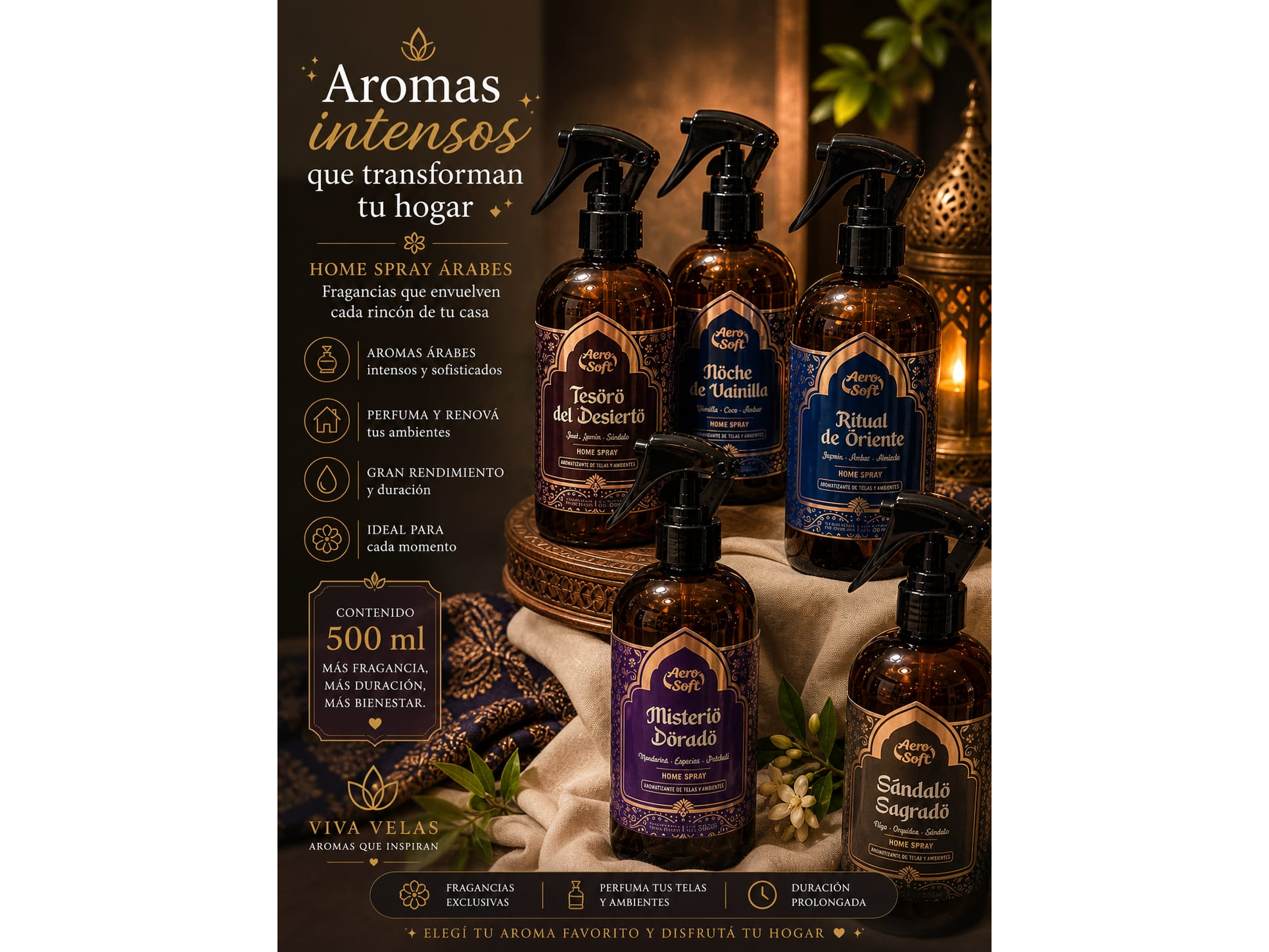 AROMATIZADOR HOME SPRAY ARABE x 500 ml