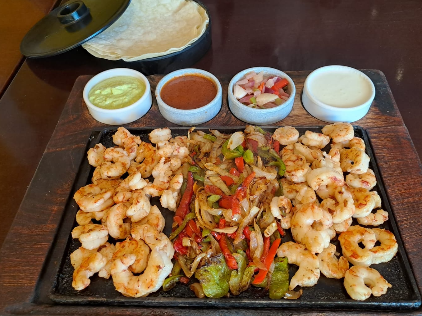 Fajitas Langostinos (Para dos personas)