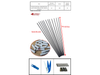 Docena de flechas 6,2 mm de diámetro interno spine 500 - material carbono y fibra de vidrio