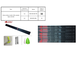 Tubo para flecha Linkboy L1 - logo rojo 30 y 32 pulg. spine 400 al 1200