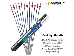 Tubo para flecha PANDARUS INFINITY spine 400 al 1500