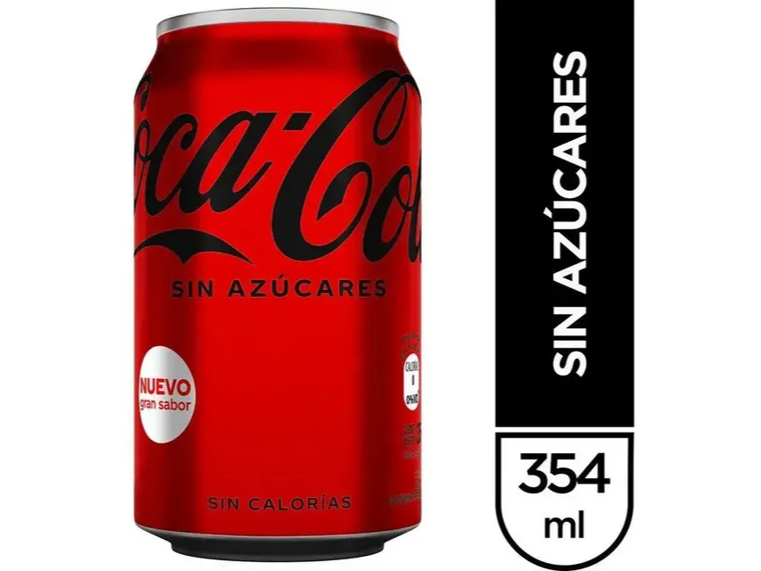 Coca Cola Lata 354 ml (Zero)