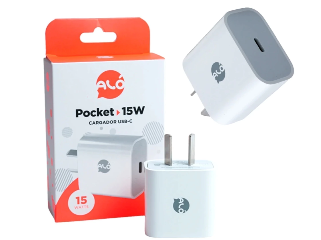 CARGADORES ALO POCKET 15W TIPO C TRAFO