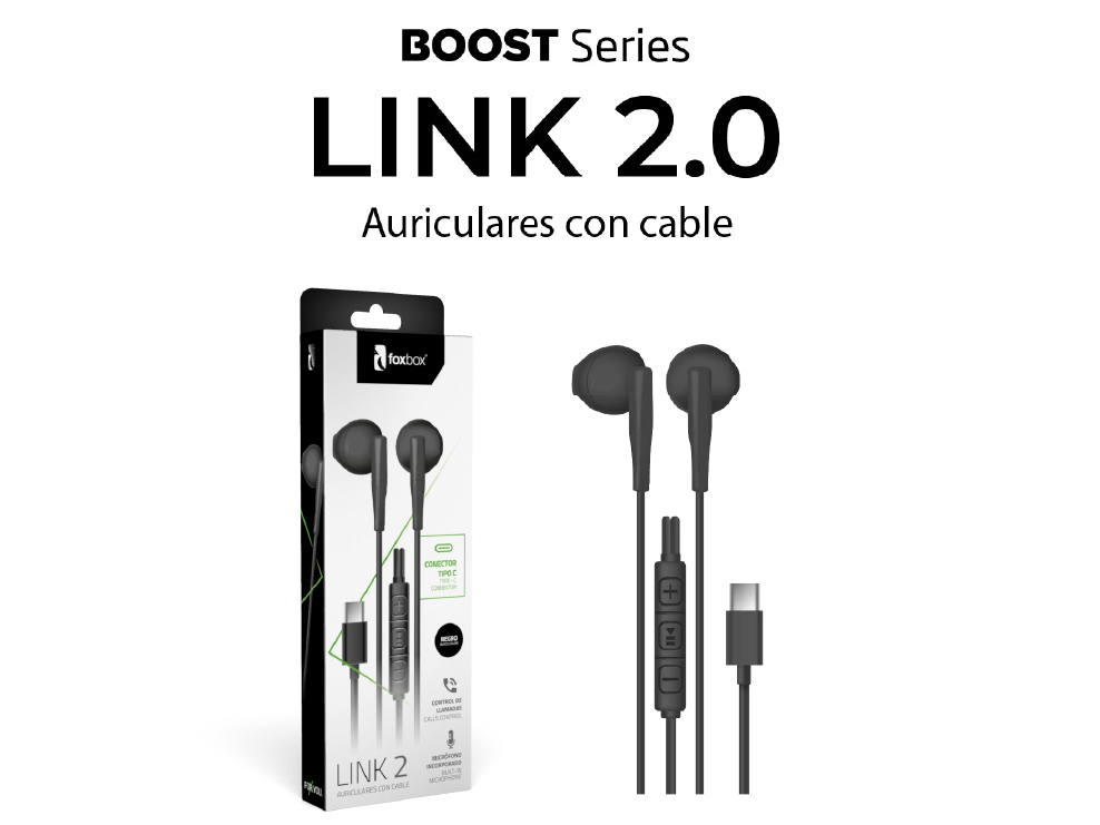 AURICULARES TIPO C FOX BOX LINK