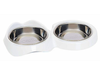 Comedero catit pixi doble bowl blanco