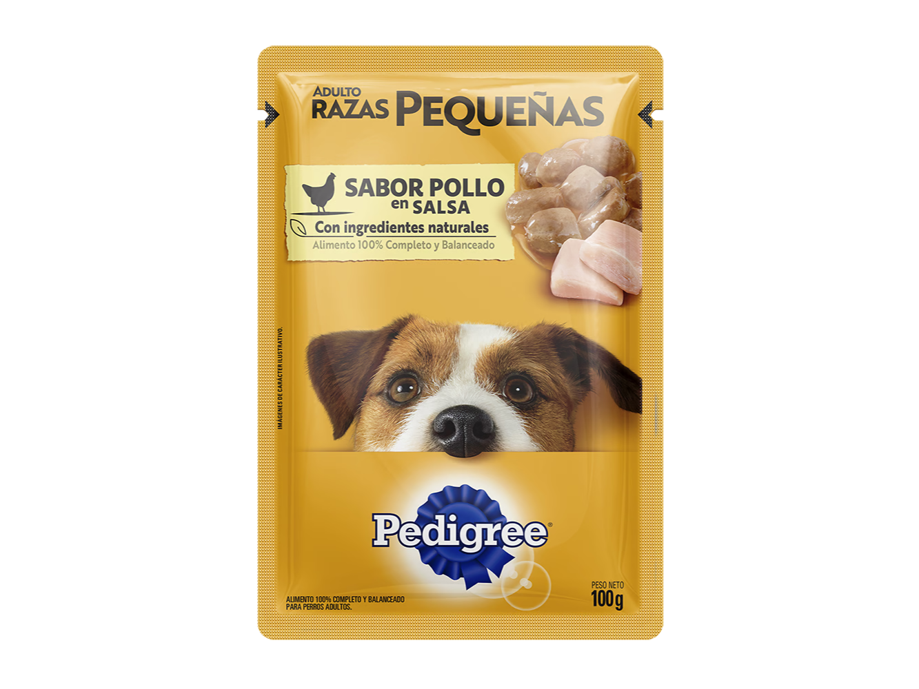 X 3 UND ALIMENTO HUMEDO Adulto Razas Pequeñas En Salsa Sabor Pollo