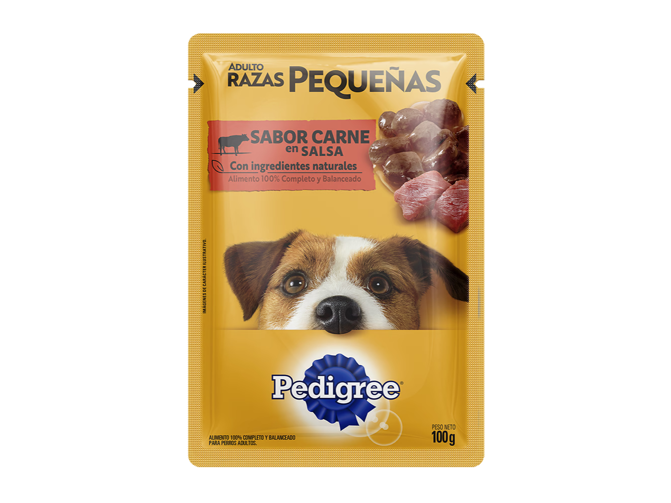 X 3 UND ALIMENTO HUMEDO Adulto Razas Pequeñas En Salsa Sabor Carne