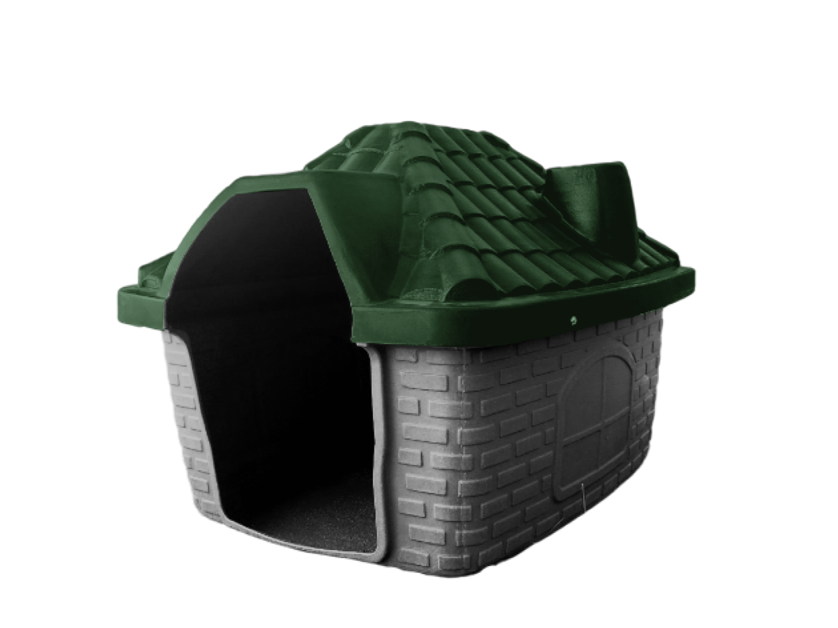 Cucha kennel rotomoldeada tipo casita - verde