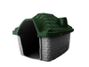Cucha kennel rotomoldeada tipo casita - verde