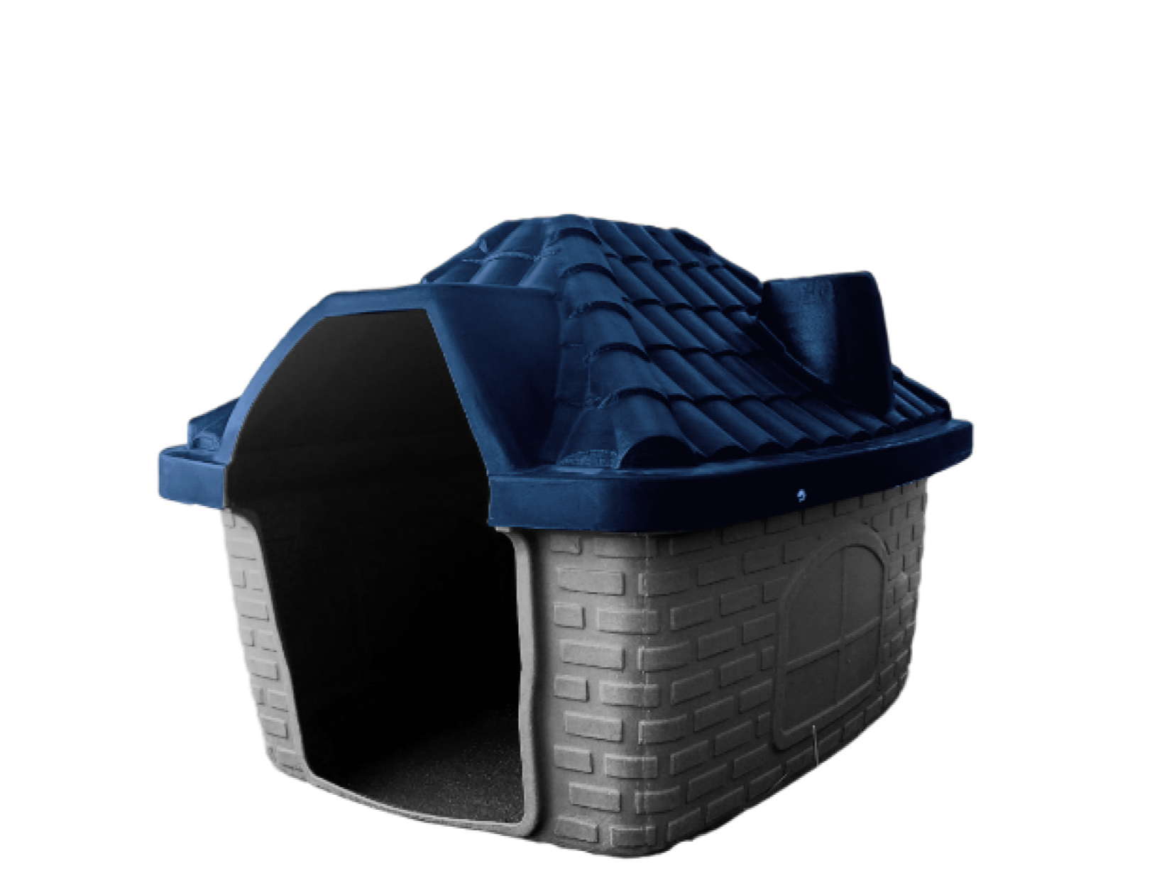Cucha kennel rotomoldeada tipo casita - azul