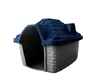 Cucha kennel rotomoldeada tipo casita - azul
