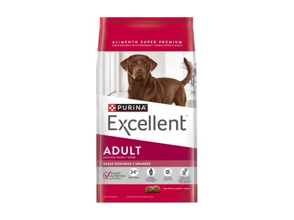 EXCELLENT PERRO ADULTO RAZA MEDIANA POLLO Y ARROZ X 1KG FRACCIONADO