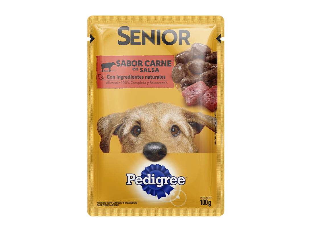 X 3 UND ALIMENTO HUMEDO Senior En Salsa Sabor Carne