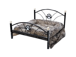 CAMA CON RESPALDAR Y HUELLITAS BUDAPEST 50X50 CM