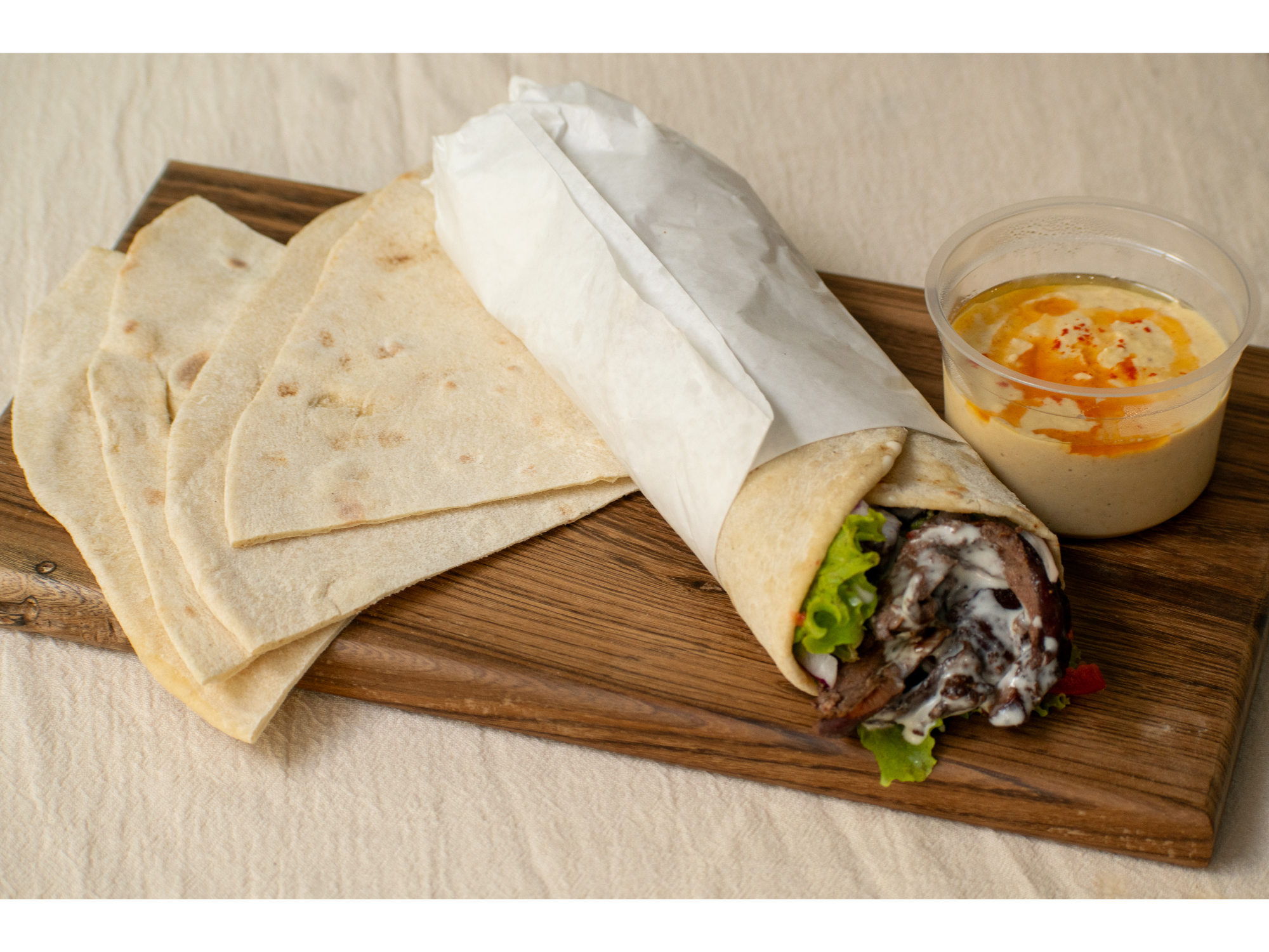 Combo 02 - shawarma + humus