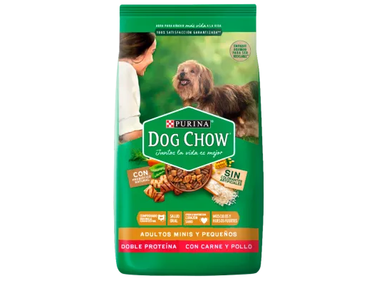 Dog Chow adultos raza pequeña con carne y pollo 21kg + REGALO SORPRESA!