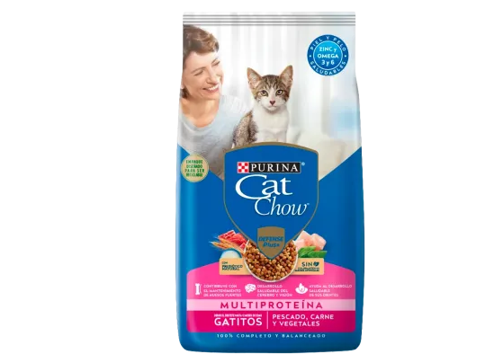 Cat Chow gatitos hasta 12 meses pescado, carne y leche