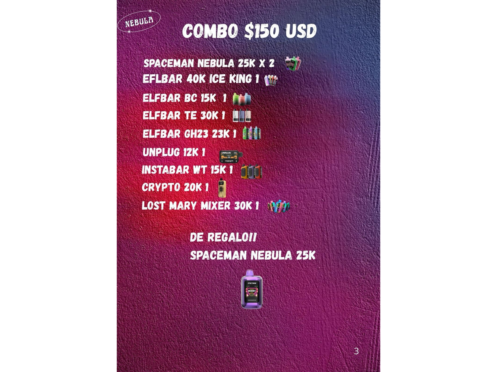 Combo 150 USD
