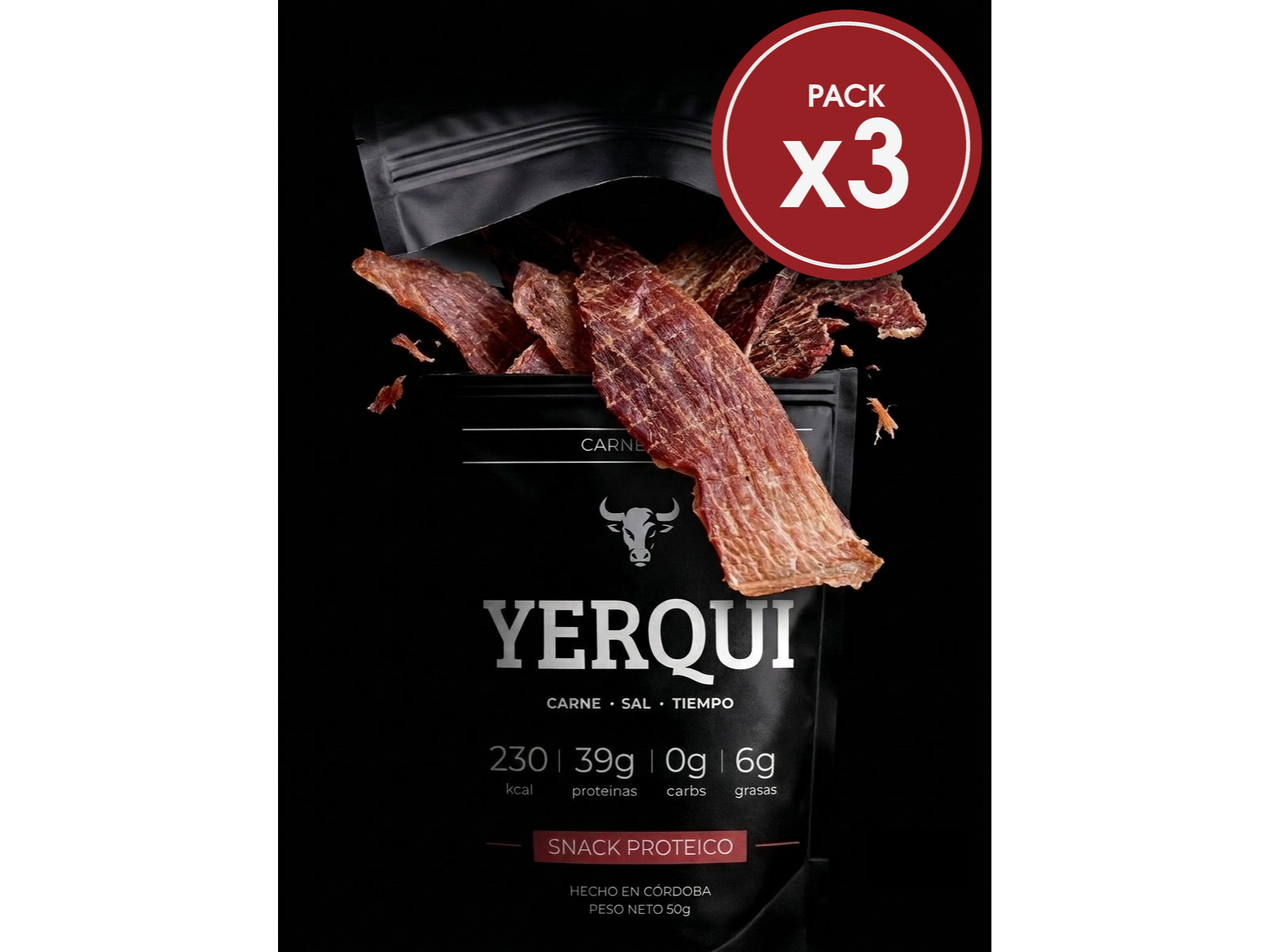 Pack x3 de Yerqui Snacks