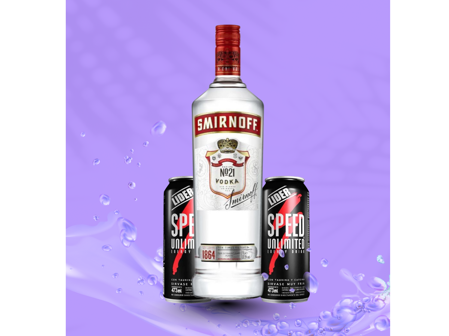 Smirnoff saborizado + 2 Speed XL