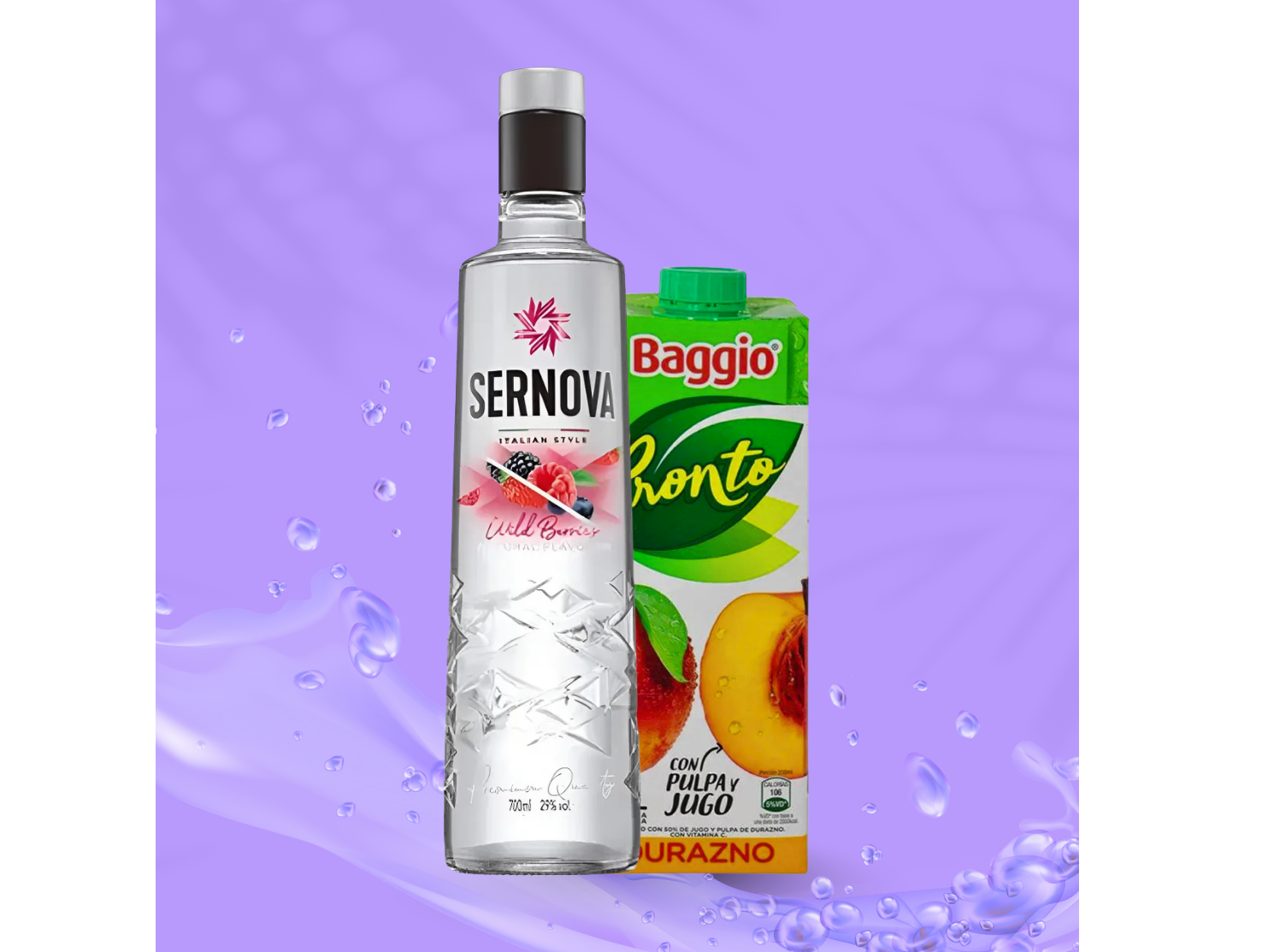 Sernova saborizado + Jugo Baggio Naranja 1L