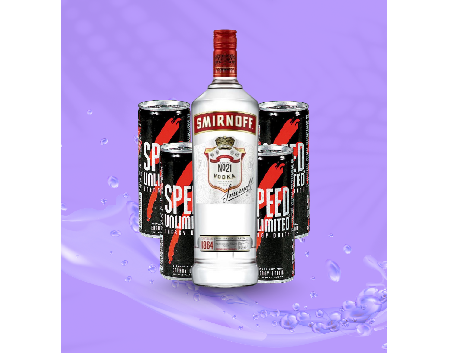 Smirnoff saborizado + 4 speed 250ml