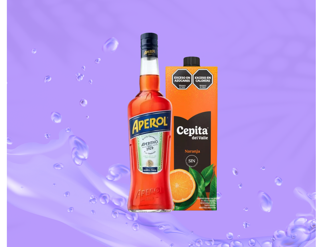 Aperol + Jugo Cepita Naranja 1L