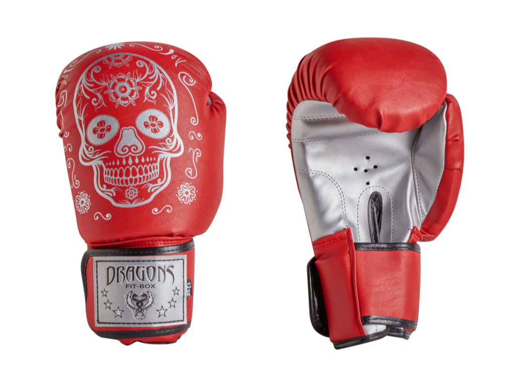 GUANTES ROJOS CALAVERA MEXICANA