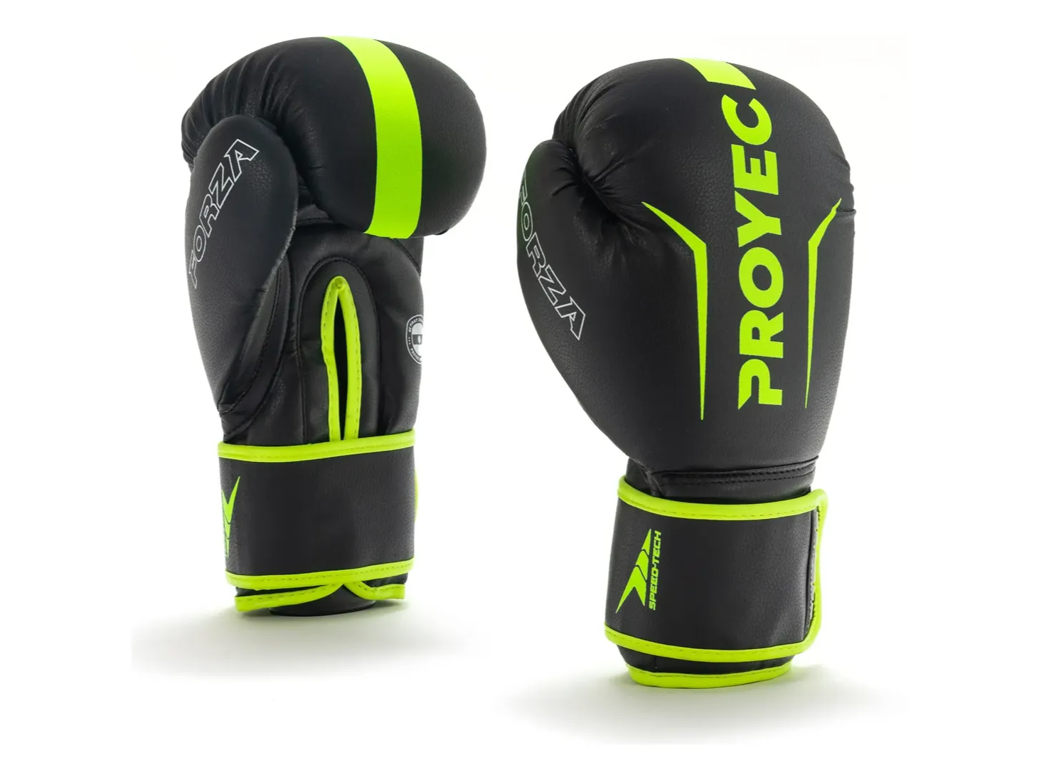 GUANTES BOX FORZA NEGRO / AMARILLO 12 OZ