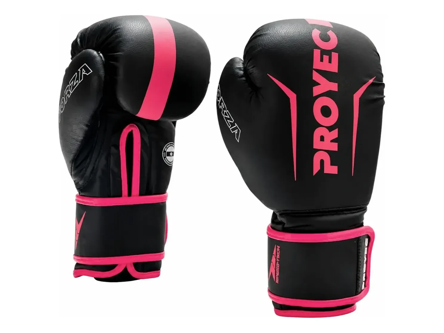 GUANTES BOX FORZA NEGRO / FUCSIA 10 OZ