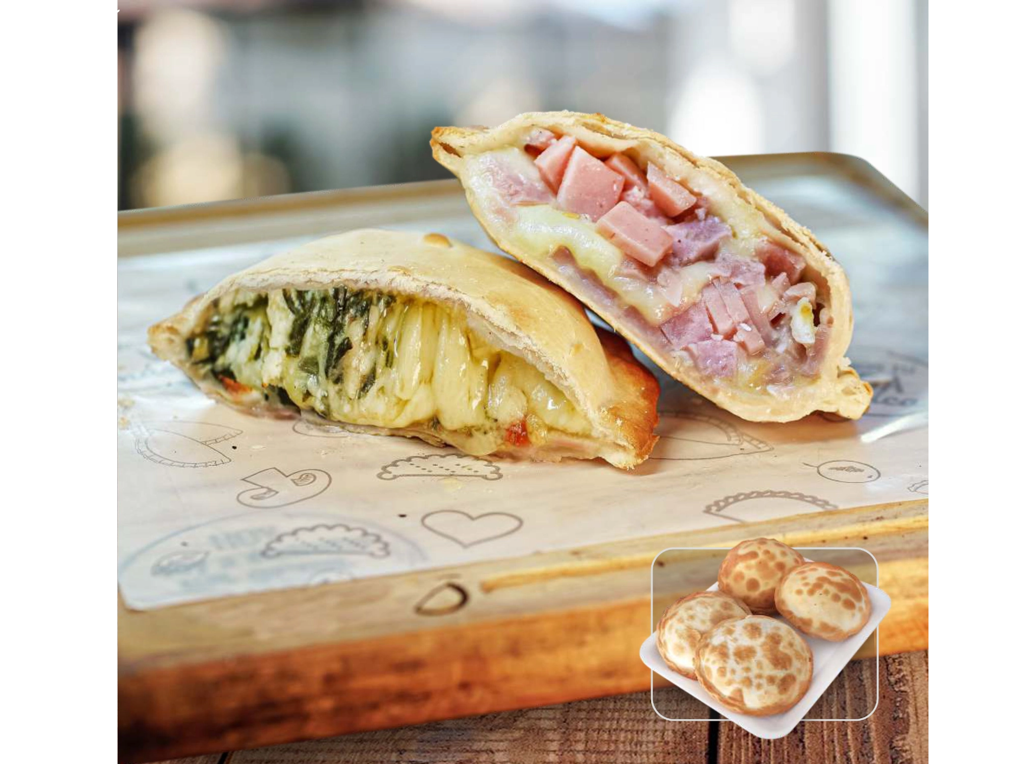 Trateletin Pollo,verduras y queso.