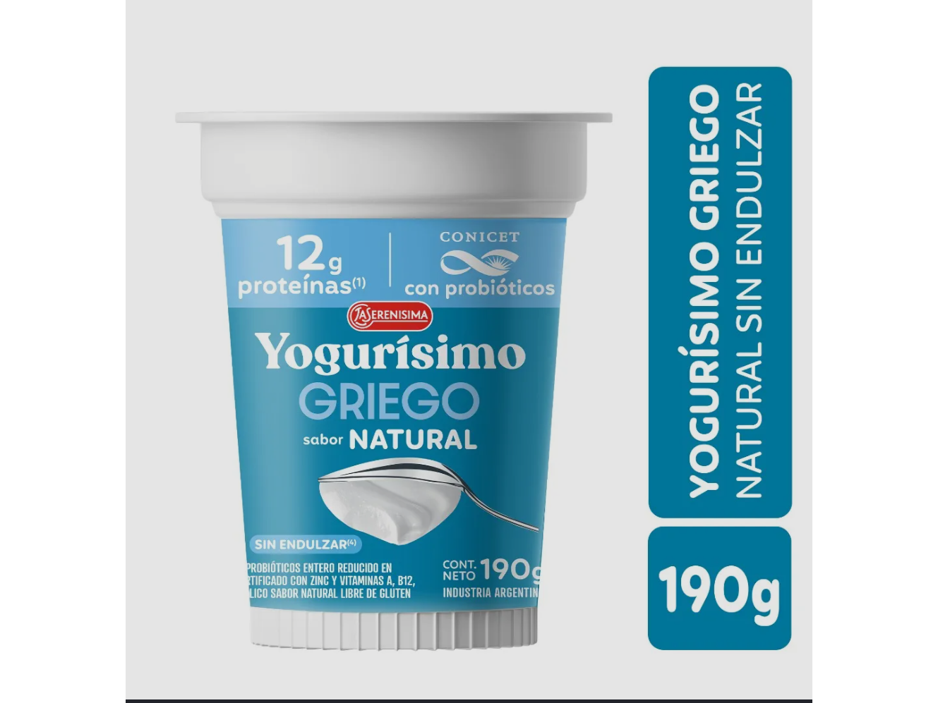 Yogurisimo Griego Natural ( sin endulzar) 190 G